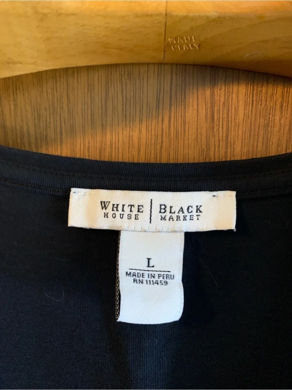 White House Black Market Black Scoop Neck Short Sleeve Top